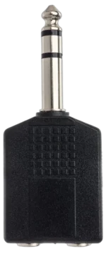 Hosa GPP-359 dual 1/4 inch TRS to TRS adapter connected in professional audio setup