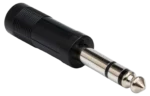 Hosa GPP-419 audio adapter with 1/4 inch TS to TRS connectors, front angle view