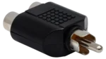 Hosa GRF-398 dual RCA to RCA adapter connector with gold-plated contacts
