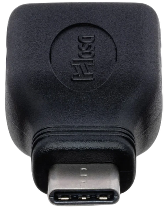 Hosa GSB-314 USB 3.1 Type-C male to USB 3.0 female adapter showing connector detail