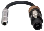 Hosa GSK-112 speaker adapter showing 1/4 inch TS to Neutrik speakON connector detail