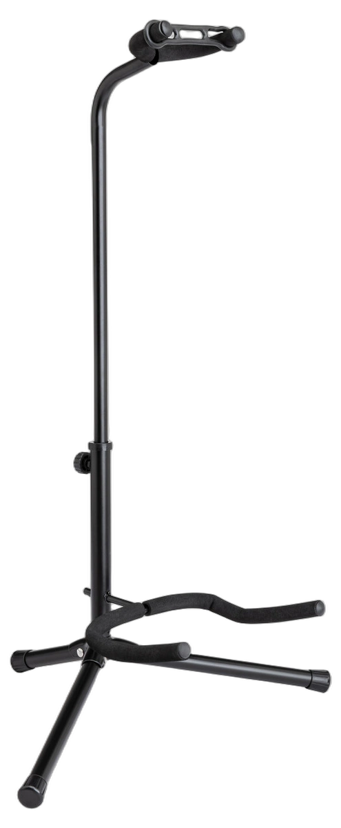Hosa GST-437 Traditional Guitar Stand Front View Hosa GST-437 traditional-style guitar stand with A-frame design and padded supports