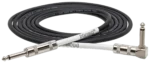Hosa GTR-215 15-foot guitar cable connected to electric guitar and amplifier in studio setup