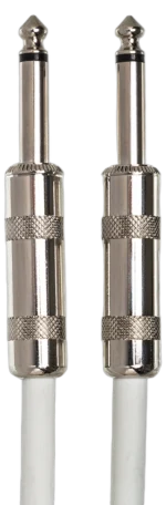 Hosa GTR-220 20-foot guitar cable showing straight connector detail and construction