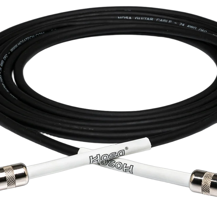 Hosa GTR-220R 20-foot guitar cable with straight and right-angle connectors