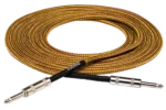 Hosa GTR-518 tweed guitar cable with straight connectors, 18 feet length