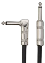 Hosa GTR-518R tweed guitar cable connected to electric guitar amplifier setup