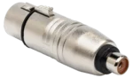 Hosa GXF-132 RCA to XLR female adapter with gold-plated connectors and professional audio connections