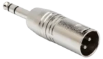 Hosa GXP-246 XLR male to 1/4 inch TRS adapter showing gold-plated connectors and professional construction