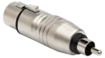 Hosa GXR-134 XLR female to RCA adapter connector front view