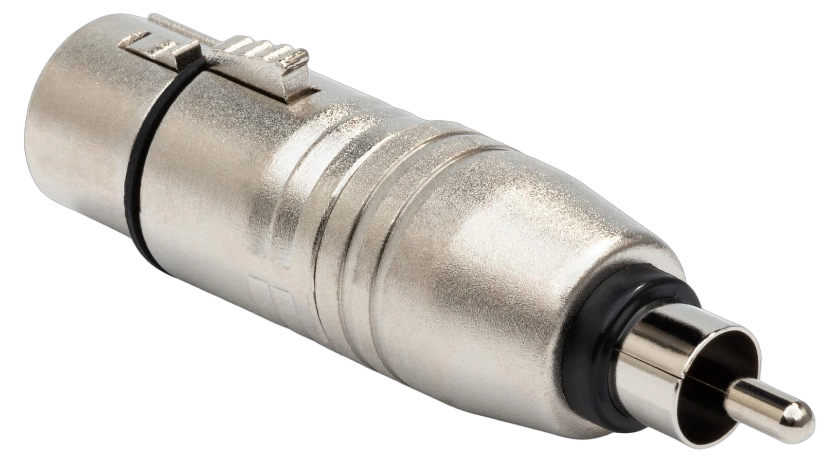 Hosa GXR-134 XLR Female to RCA Adapter Hosa GXR-134 XLR female to RCA adapter connector front view