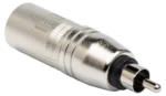 Hosa GXR-135 XLR male to RCA adapter connector front view
