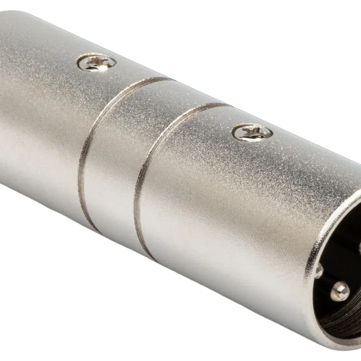 Hosa GXX-144 XLR male to male gender changer adapter connector front view