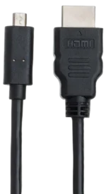 Hosa HDMM-406 high-speed HDMI to micro HDMI cable connector detail showing gold-plated contacts
