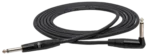 Hosa HGTR-010 professional guitar cable with Neutrik Rean connectors, 10-foot length side profile