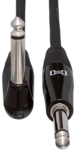 Hosa HGTR-025 25-foot professional guitar cable with Neutrik connectors in studio performance setting