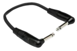 Hosa HGTR pro guitar patch cable with right-angle Neutrik connectors, 6-inch length