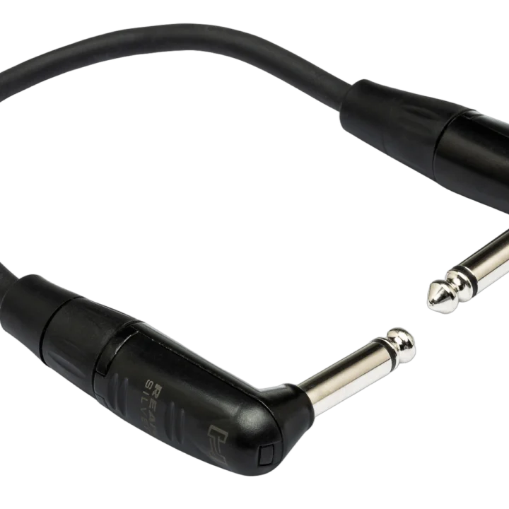 Hosa HGTR pro guitar patch cable with right-angle Neutrik connectors, 6-inch length