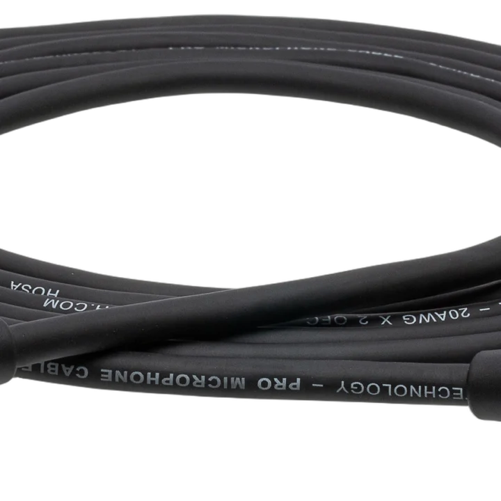 Hosa HMIC-050 professional microphone cable with Rean XLR connectors, 50-foot length coiled