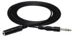 Hosa HPE-310 10-foot headphone extension cable with 1/4 inch TRS connectors, full length view