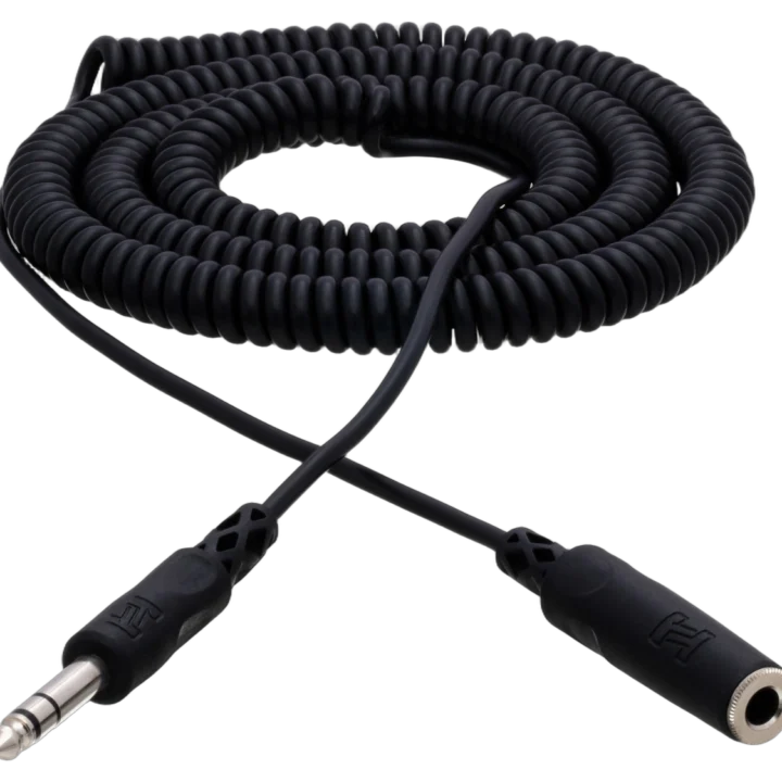 Hosa HPE-325C headphone extension cable with 1/4 inch TRS connectors, 25 feet length