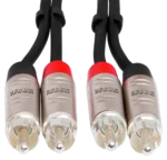 Hosa HRR-010X2 dual RCA stereo interconnect cable with professional connectors and 10-foot length