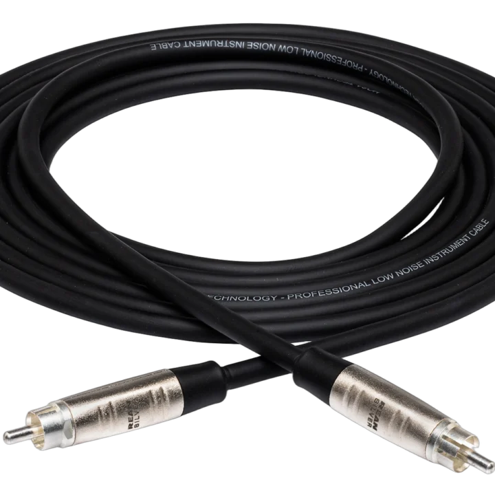 Hosa HRR-100 professional unbalanced RCA interconnect cable with Rean connectors, 100 feet