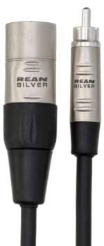 Hosa HRX-020 professional unbalanced interconnect cable with Rean RCA to XLR male connectors, 20-foot length