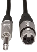 Hosa HXP-003 pro unbalanced interconnect cable connected between audio equipment in studio setup