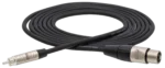 Hosa HXR-005 pro unbalanced interconnect cable with Rean XLR female to RCA connectors, 5 feet