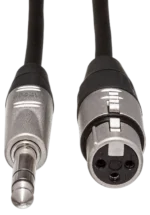 Hosa HXS-003 balanced interconnect cable connected between professional audio equipment in studio setup