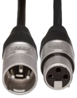 Hosa HXX-003 balanced XLR interconnect cable connected between professional audio equipment