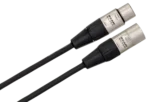 Hosa HXX-100 professional balanced XLR interconnect cable connector detail showing Rean XLR connectors