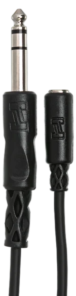 Hosa MHE-325 headphone adapter cable 3.5mm TRS to 1/4 inch connector detail view