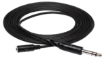 Hosa MHE-325 headphone adapter cable with 3.5mm TRS to 1/4 inch TRS connectors, 25 feet length