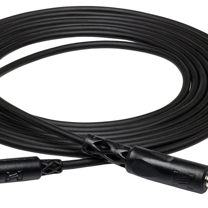Hosa MHE-325 headphone adapter cable with 3.5mm TRS to 1/4 inch TRS connectors, 25 feet length