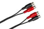 Hosa MID-203 dual MIDI cable with dual 5-pin DIN connectors, 3-meter length, professional audio connectivity