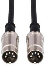 Hosa MID-503 professional MIDI cable with serviceable 5-pin DIN connectors and gold-plated contacts