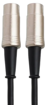 Hosa MID-503 pro MIDI cable showing 5-pin DIN connector detail and serviceable construction