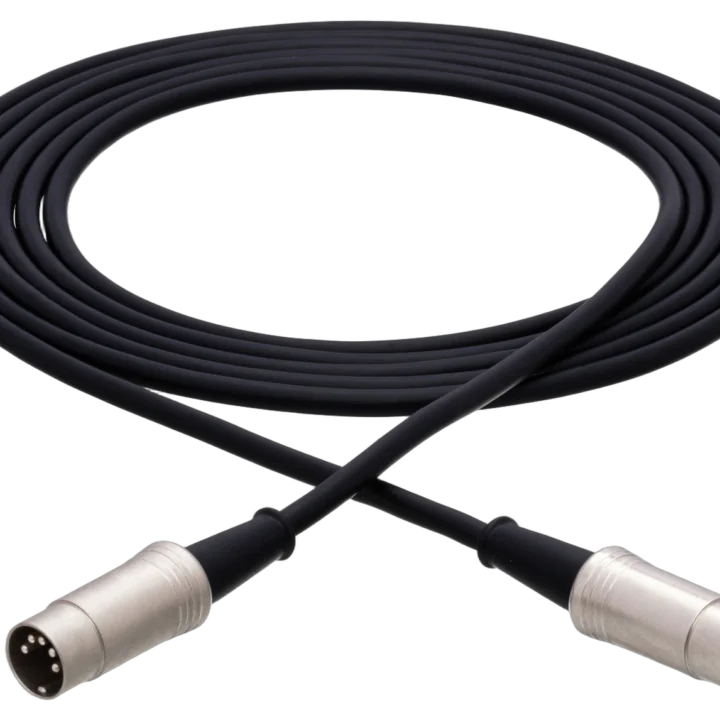 Hosa MID-515 professional MIDI cable with 5-pin DIN connectors, 15-foot length, serviceable design