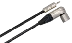 Hosa MMX-015 camcorder microphone cable showing Neutrik XLR male connector and 3.5mm TRS jack