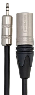 Hosa MMX-025 camcorder microphone cable with 3.5mm TRS and Neutrik XLR male connectors
