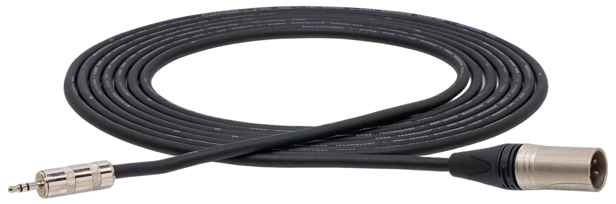 Hosa MMX-125 Microphone Cable XLR Connector Hosa MMX-125 camcorder microphone cable with 3.5mm TRS and Neutrik XLR male connectors