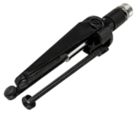 Hosa MST-224 desktop microphone stand showing adjustable boom arm and weighted base construction