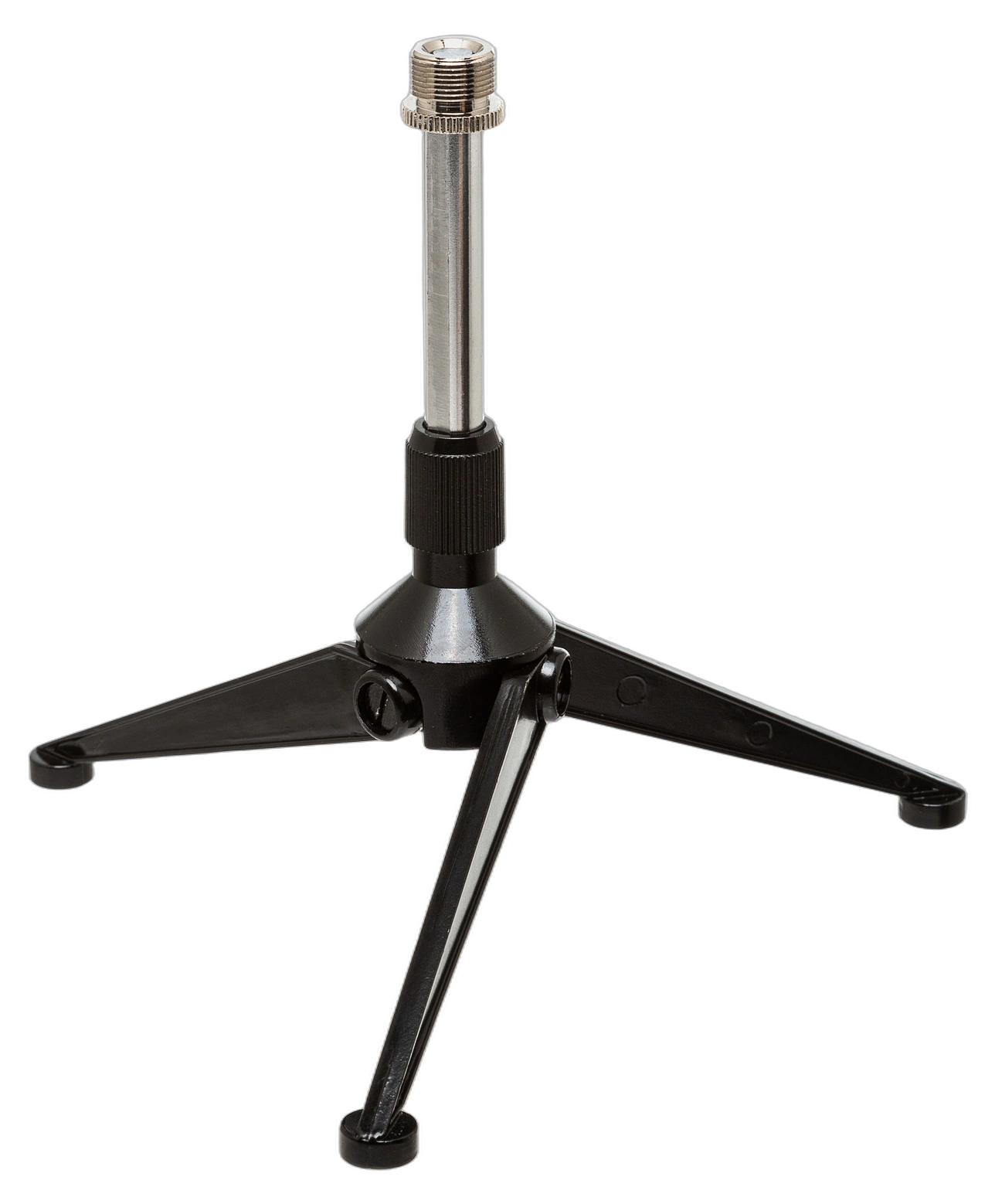 Hosa MST-224 Desktop Microphone Stand Front View Hosa MST-224 desktop microphone stand with adjustable boom arm and weighted base