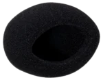 Hosa MWS-225 black microphone windscreen shown from side profile angle