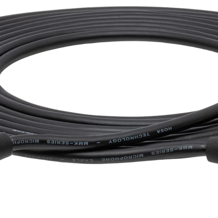 Hosa MXX-015RS 15-foot XLR microphone cable with Neutrik connectors and right-angle XLR female to male