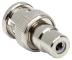 Hosa NBR-253 75-ohm adapter with RCA male connector and BNC female connector