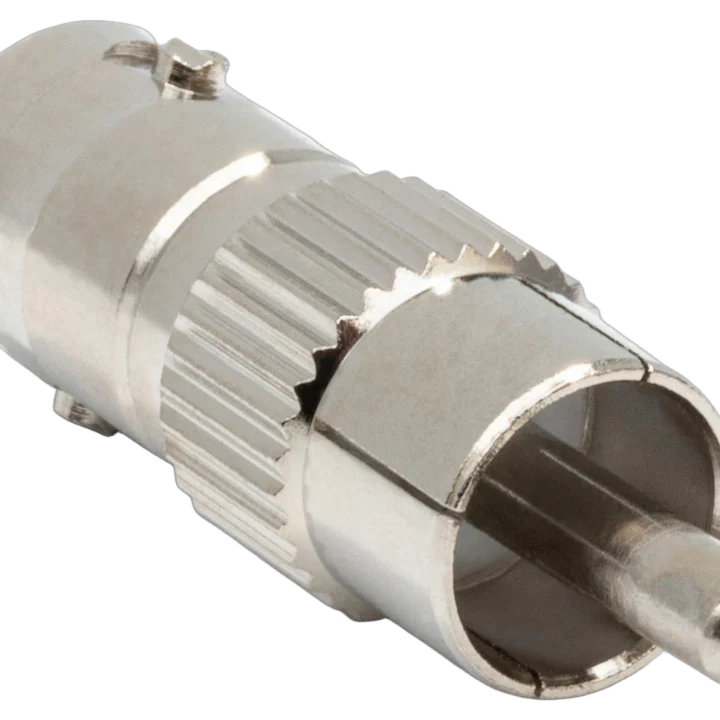 Hosa NBR-271 75-ohm BNC to RCA adapter connector front view