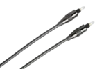Hosa OPM-305 pro fiber optic Toslink cable connectors and strain relief detail